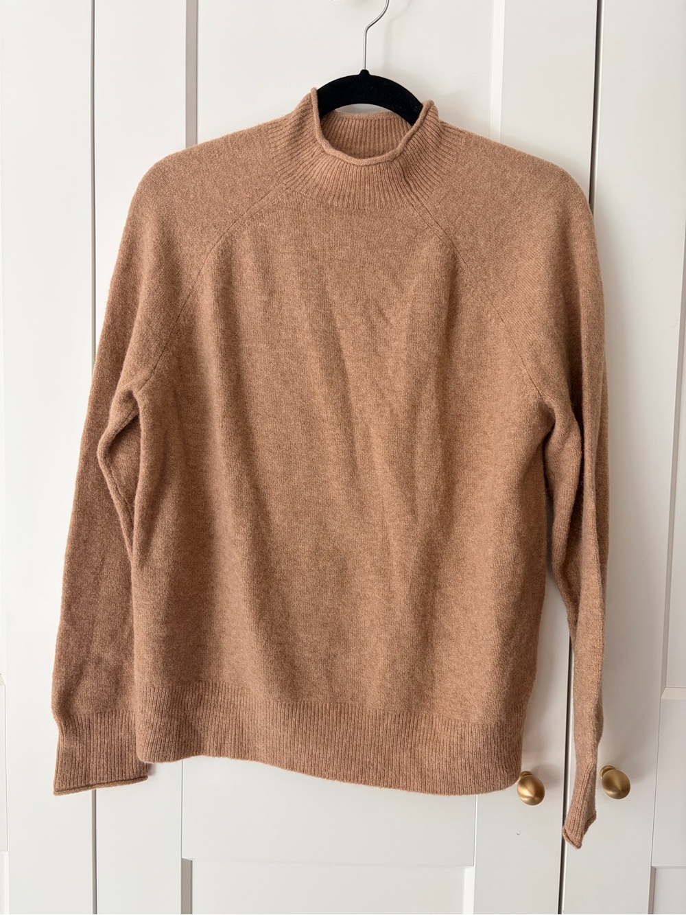 J. Crew Camel/Tan Wool Blend Roll Neck Sweater | M